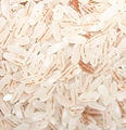 The same rice, with almost all bran and germ removed to make white rice