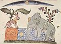 Hase und Elefantenkönig, Syrien 1354