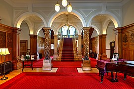The Taupaepae (official entrance hall) in Government House, Wellington