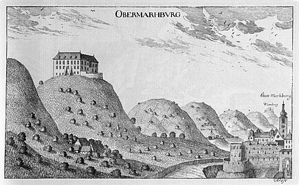 Obermarburg nach Georg Matthäus Vischer (1681)
