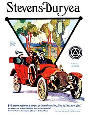 1913 Stevens-Duryea advertisement in The Outing magazine