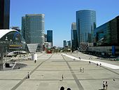 View of the Arc de Triomphe from the Grande Arche
