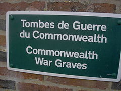 Commonwealth War Graves sign.