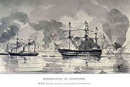 Bombardment of Sevastopol by HMS Rodney, Crimean War (October 1854)