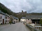 The castle high above the village