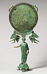 Greek caryatid mirror, mid 5th century BCE