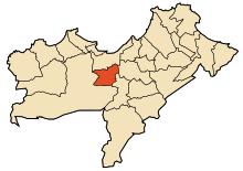 Location of Es Senia within Oran Province