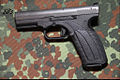 Caracal F, full size pistol, service pistol made in United Arab Emirates, 9×19mm, standard sights.