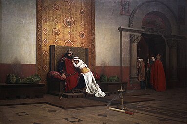 The Excommunication of Robert the Pious, by Jean-Paul Laurens, 1875, oil on canvas, Musée d'Orsay[101]
