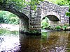 Fingle Bridge, a narrow road bridge over the River Teign in England