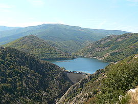 Dam and lake of Villefort