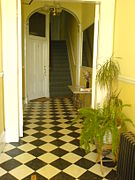 Typical entrance hallway to a Brunswick house converted to flats