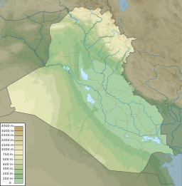 Location of Lake Dukan in Iraq.