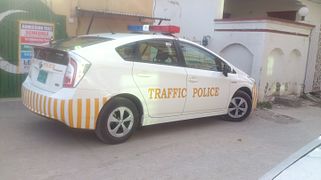 Islamabad Traffic Police 2016 Toyota Prius.