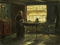 Jan Hendrik Weissenbruch, Farmhouse Interior, between 1870 and 1903