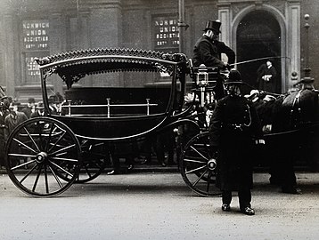 Lister's hearse prior to his funeral service at Westminster Abbey