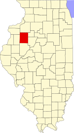 Knox County's location in Illinois