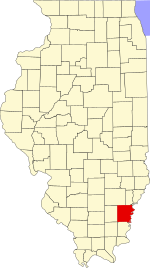 Map of Illinois highlighting White County