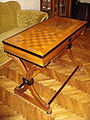 Combined chess and mill game table