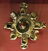 Gilded silver cross pendant, c. 1500
