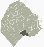 Location of Nueva Pompeya within Buenos Aires