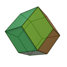 a rhombic dodecahedron animated shape