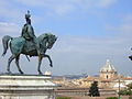 Vittorio Emanuele II.-Statue am Monumento Vittorio Emanuele II