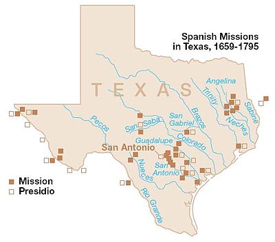 Spanish Missions in Texas, 1659–1795