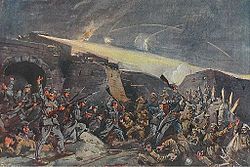 Nahkampf am Fort Siedlicke anlässlich der 1. Belagerung von Przemysl