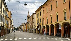 The Via Emilia in Castelfranco Emilia