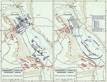 Overview of the battle, December 13, 1862 (additional map 2)