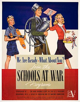 1942 poster encouraging schools to join the program