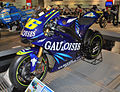 The Gauloises Yamaha YZR-M1, ridden by Valentino Rossi in the 2004 season on display.