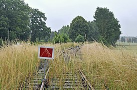 Im September 2011 sperrt die TWE auch das Streckengleis von Bad Iburg nach Bad Laer.