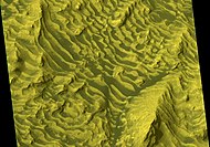 Color close up of layers, as seen by HiRISE