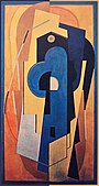 Albert Gleizes, Composition bleu et jaune (Composition jaune), 1921, oil on canvas, 200.5 × 110 cm