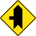 (W2-209) Priority side road intersection from left (used in New South Wales)