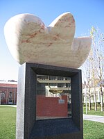 Memorial des argentinischen Bildhauers Frederico Brook für Jorge Luis Borges im Jardim do arco do Cego, Lissabon