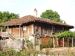 Typical Strandzha wooden house in Brashlyan