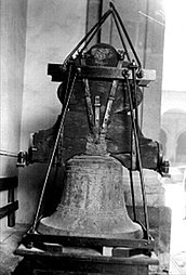 The Dolores Bell waiting for its placement in 1935