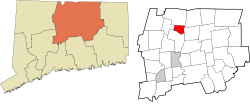 Windsor Locks' location within the Capitol Planning Region and the state of Connecticut