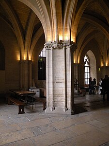 The Salle des gardes, beneath the former Grand'Chambre