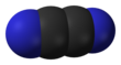 Spacefill model of cyanogen