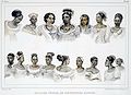 Slave women from various African regions wearing European-style hairdressing