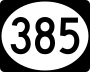 Mississippi Highway 385 marker