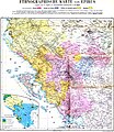 Ethnographic map of the Epirus region, 1878. Greek point of view
