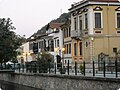 Neoclassical houses at the shoreline of Sakoulevas river