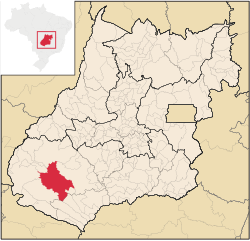 Location in the state of Goiás.