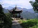 Chinese pavilion at Mount Emei, China