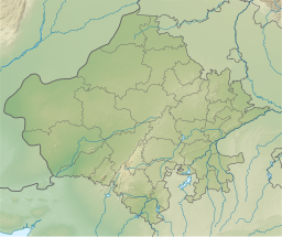 Location of the lake within Rajasthan